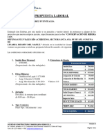 Propuesta Laboral: Sociedad Constructora E Inmobiliaria Seinco S.A