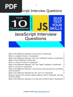 10 JavaScript Interview Questions V10