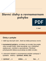 Slovné Úlohy o Pohybe - 2.časť