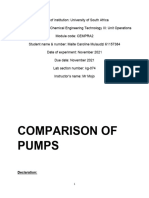 Comparision of Pumps