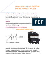 Tp1:Demarrage Direct D'Un Moteur: Principe de Démarrage Direct Des Moteurs Asynchrones