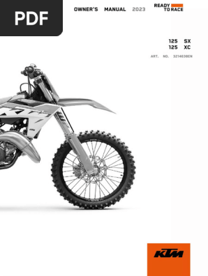 User Manual KTM 125 SX (2023) (English - 151 Pages) | PDF