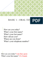 Oral Test Basic 1 - June - Final