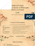 Medieval French Literature - Doctor of Philosophy (PH.D.) in French by Slidesgo