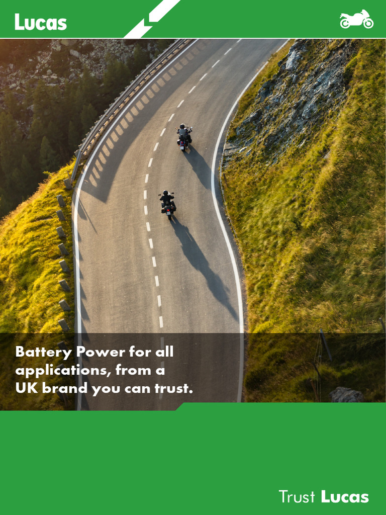 Lucas Batteries Motorcycle en | PDF | Chemistry | Electricity