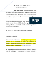 Evolução Terrorial e Administrativa