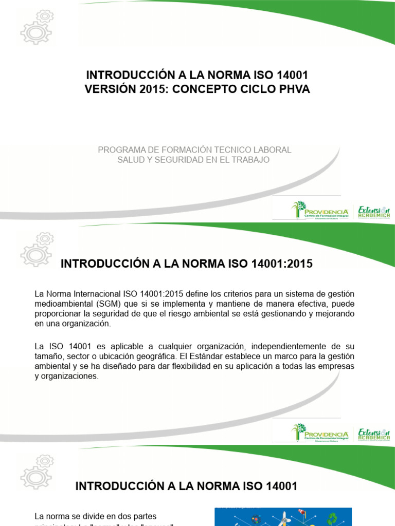 Introducción A La Norma Iso 14001 Versión 2015 | PDF | Análisis FODA ...