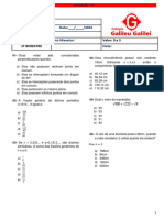 Ano/Série: 8º ANO Data: - / - /2024: Nome