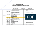 (!) Jadwal Kuliah Semester 2 Dan PJMK Dosen