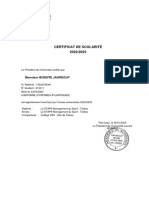 Certificat de Scolarité Llwms2 2022-2023 Bixente Jaureguy 4