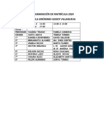 Programación de Matrícula 2024