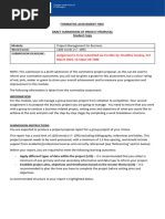 Project Formative Assessment - Draft Proposal