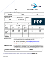 Temporary Worker Timesheet