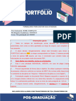 Formulário para Digitar Sua Atividade Pós-Graduando: NOME COMPLETO RA (Registro Acadêmico) : XXXXXX-4 Curso: Pós Graduação em XXXXX