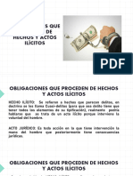 Obligaciones Que Proceden de Hechos y Actos Ilícitos