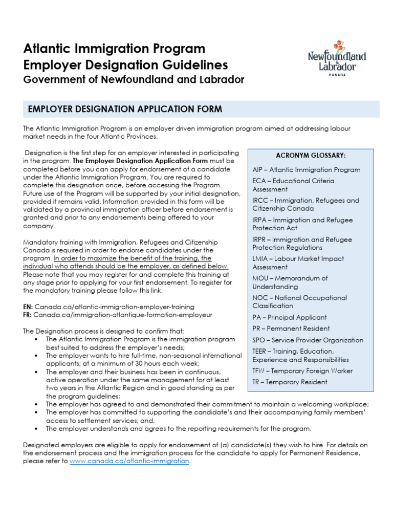Employer Designation Guidelines | PDF
