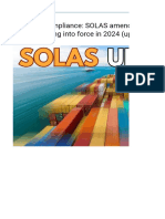 Maritime Compliance: SOLAS Amendments and Relevant Codes Entering Into Force in 2024 (Update) - MaritimeCyprus