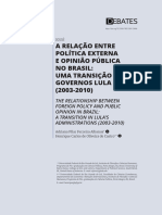 ALBANUS CASTRO 2022 A Relação Entre Política Externa e Opinião Pública No Brasil
