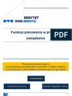 5 - Funkcja Planowania W Procesie Zarządzania