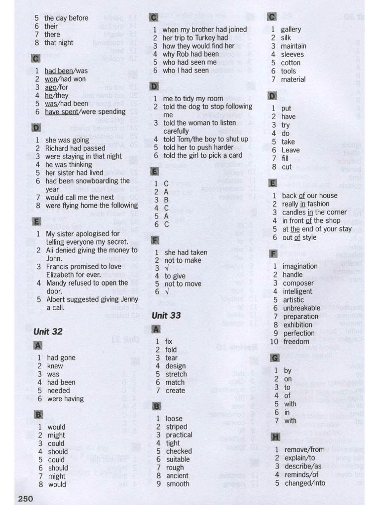 Answers Unit 33 Creating and Building | PDF