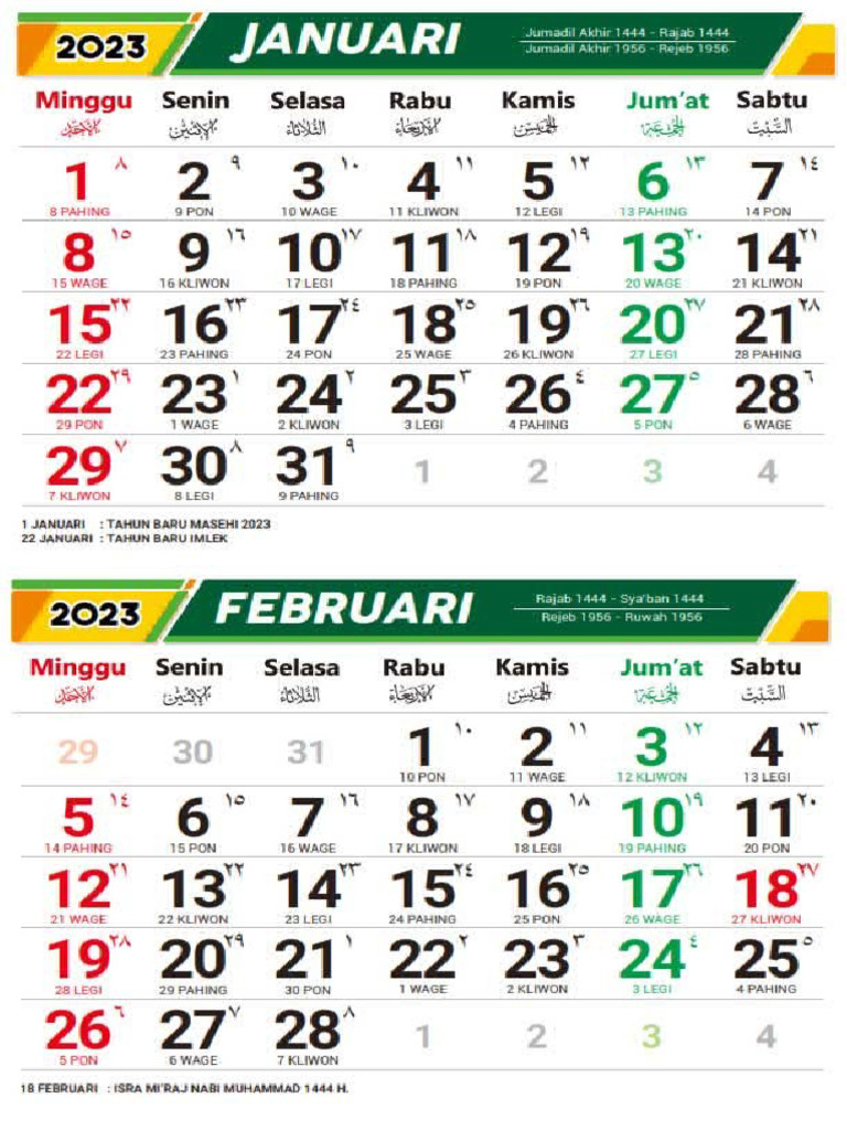 Kalender 2023 Pdf