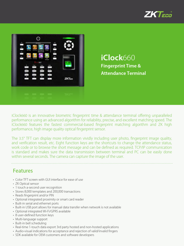 I Clock 660 | PDF | Fingerprint | Computer Engineering