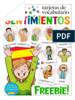 Los Sentimientos - Spanish Tarjetas de Vocabulario