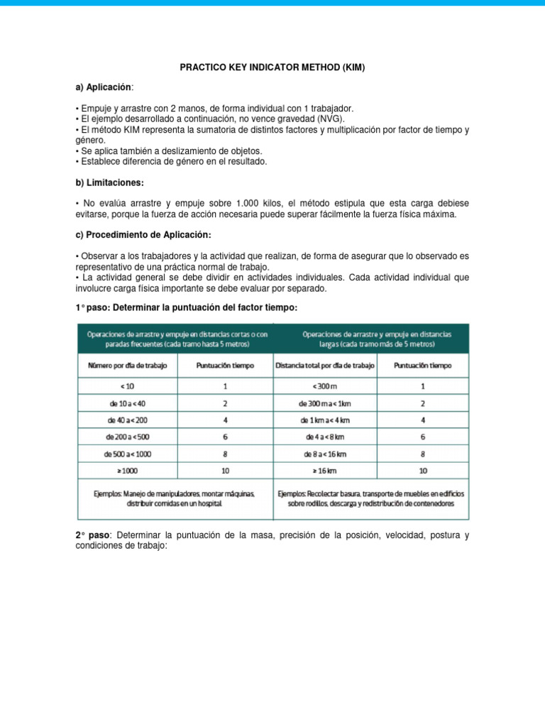 Método Key Indicator Method (KIM) PDF Fuerza Arrastrar (Física)