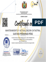Certificado En:: Gustavo Peñaranda Pérez