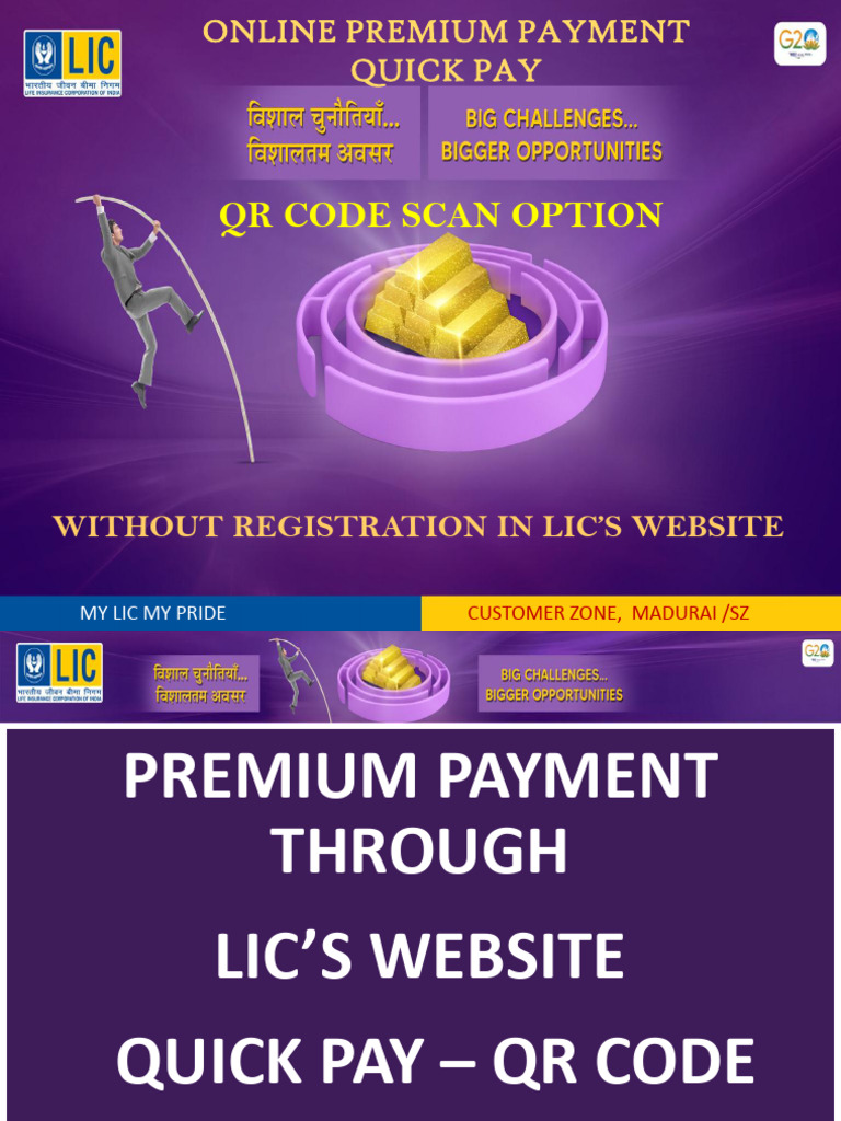 Online premium payment qr code scan quick pay w 231218 200156