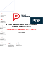 Plan de Prevencion y Reduccion Del Riesgo de Desastres 2021 2023 Central de Compras Publicas Peru Compras
