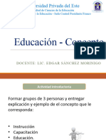 PPT-Concepto de Educación - Evaluación Diagnóstica