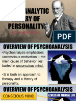 Psychoanalytic Theory of Personality: By: Sigmund Freud