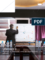 Unidad 3: Psicología e Interacción Entre Las Organizaciones y Las Personas