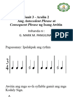 MAPEH 6 PPT Q3 - MUSIC - Aralin 2 - Antecedent Phrase at Consequent Phrase