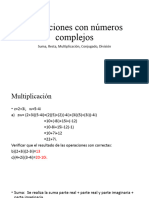 Operaciones Con Números Complejos (Mult, Conjugado, Div.)