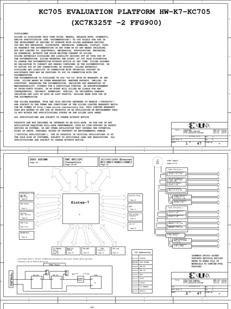 KC705 Evaluation Platform Schematic | PDF | Computer Engineering ...
