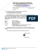 Surat Undangan Peserta Kegiatan Sosialisasi SRIKANDI PTKHN, Pembimas Dan Penyelenggara Se Indonesia