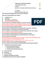 Agenda de Outubro Comitium Imaculado Coração de Maria