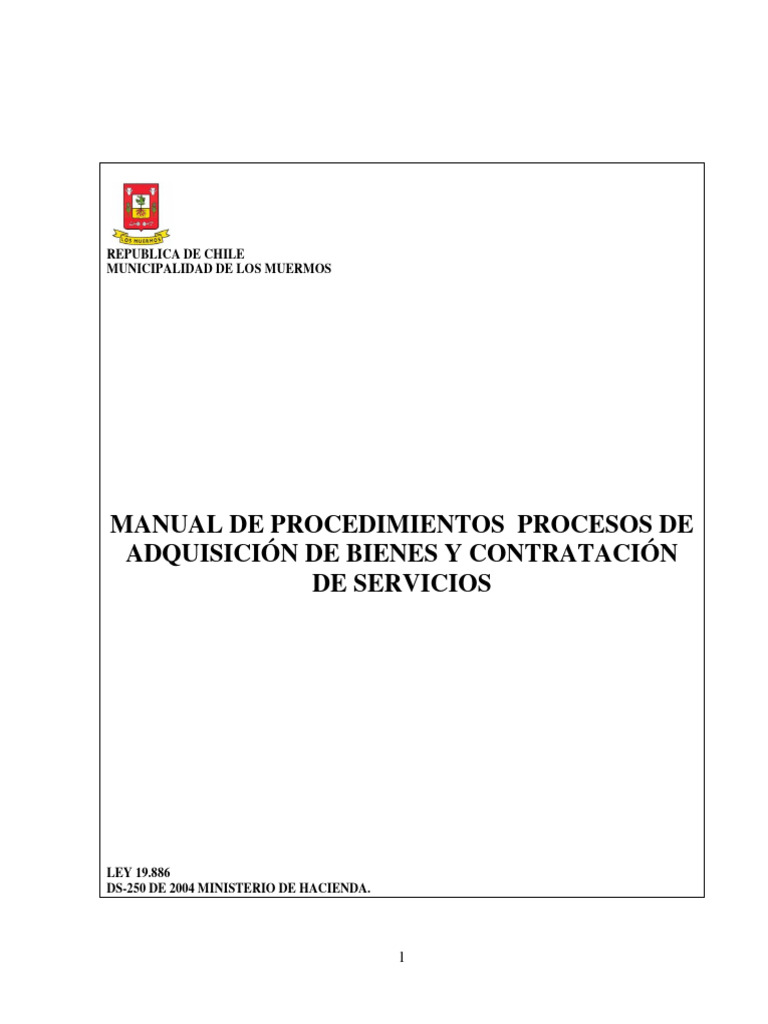 Manual de Compras Municipalidad de Los Muermos | PDF | Presupuesto ...