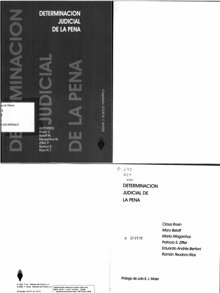 Determinación Judicial de la Pena | PDF | Derecho penal | Castigos