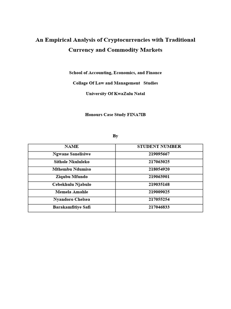 Case Study 7IB - Edited | PDF | Cryptocurrency | Money
