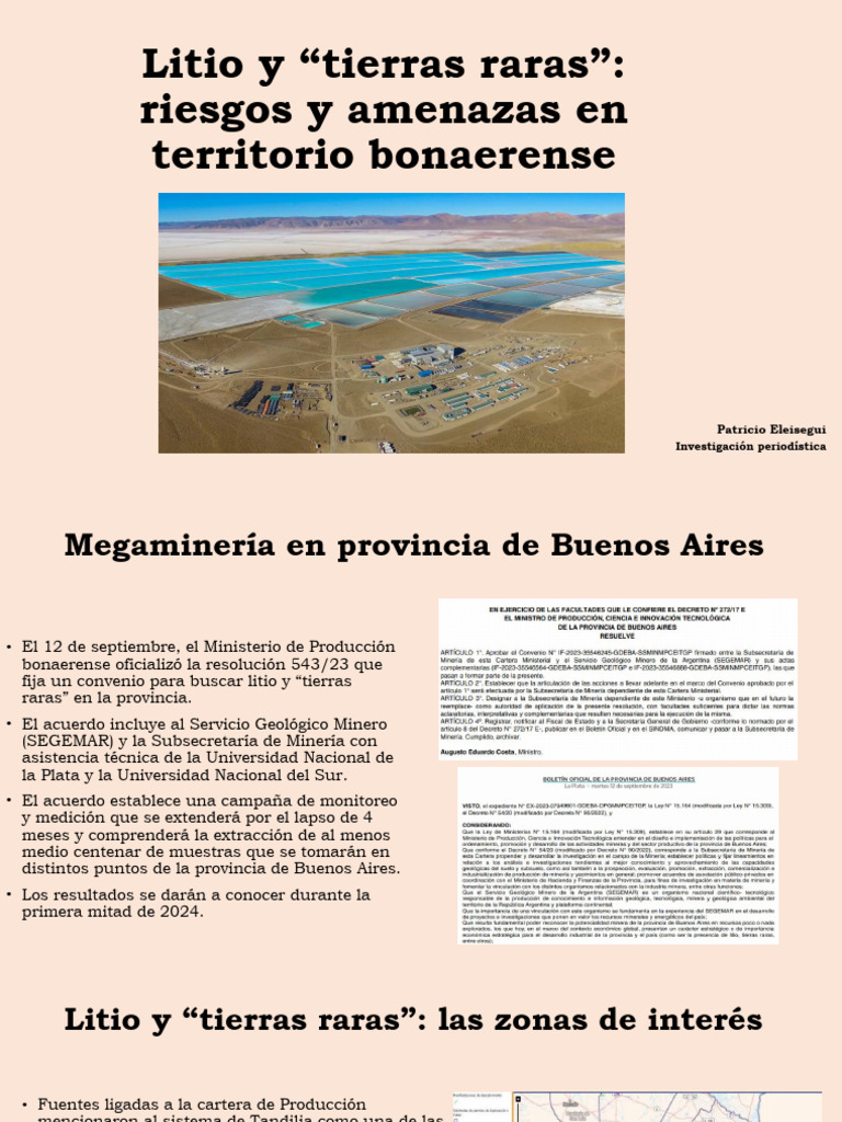 Búsqueda y Explotación de Litio en La Provincia de Buenos Aires | PDF ...