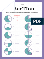Purple and Green Simple Fraction Illustration Mathematics Worksheet