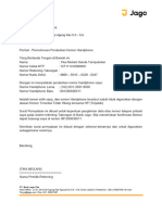 Surat Pernyataan: Kepada: PT Bank Jago TBK Menara BTPN Jl. Dr. Ide Anak Agung Gde Agung Kav.5.5 - 5.6 Jakarta Selatan