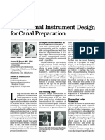 The Optimal Instrument Design For Canal Preparation.