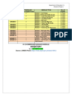 HOMEROOM GUIDANCE MODULES_K TO 12 INVENTORY