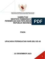 Sambutan Menteri Ppa Dalam Upacara Hari Ibu Ke-95 Tahun 2023