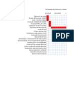 Actividades Del Proyecto y Cronograma