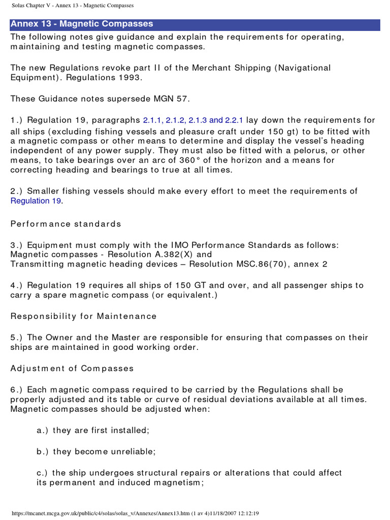 Magnetic Compass Test | PDF | Compass | Electromagnetism